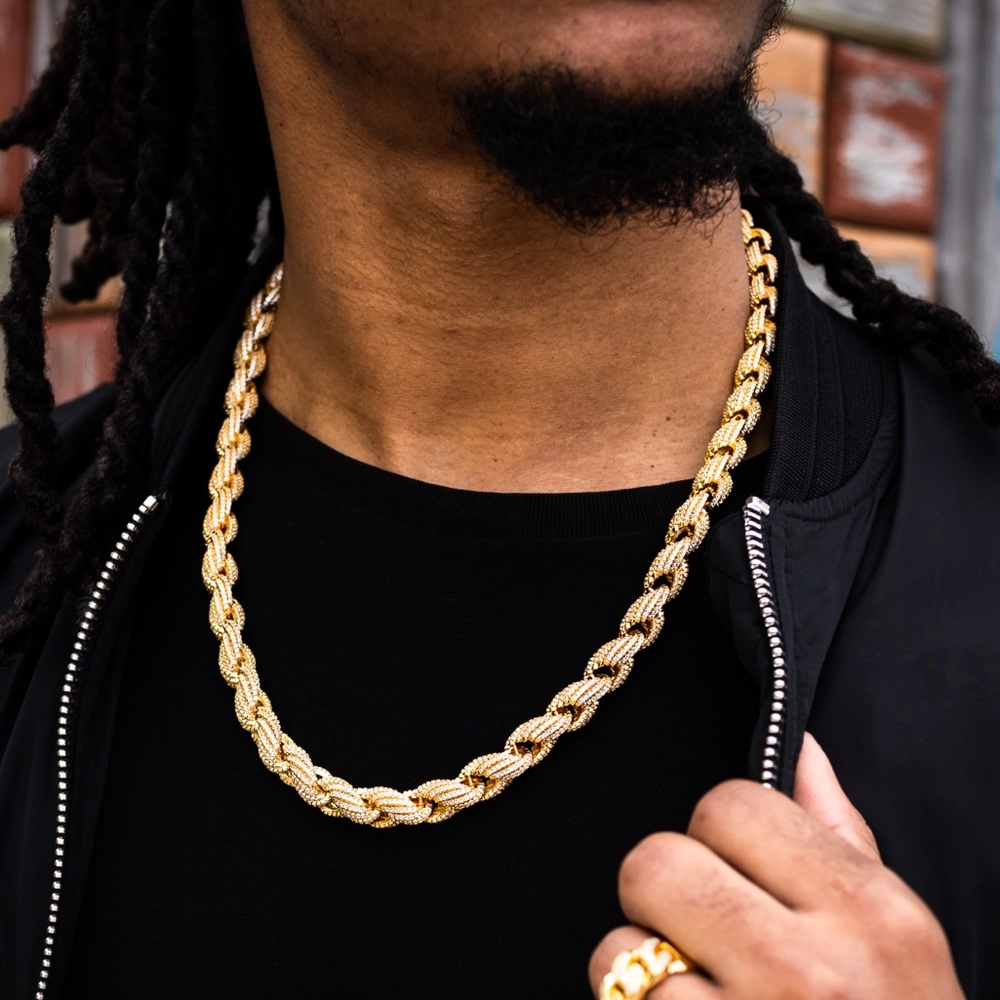 10mm Iced Out Rope Chain